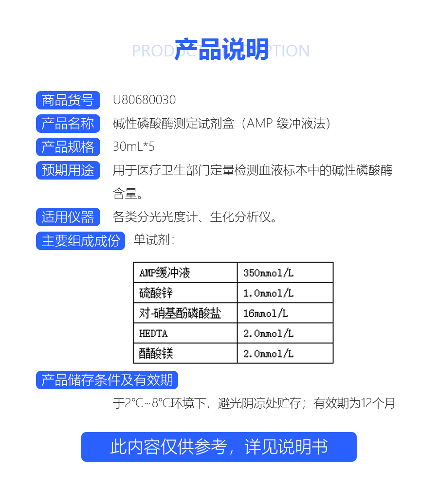 碱性磷酸酶测定试剂盒（AMP 缓冲液法）8020（桂林优利特）-1542612513847.jpg