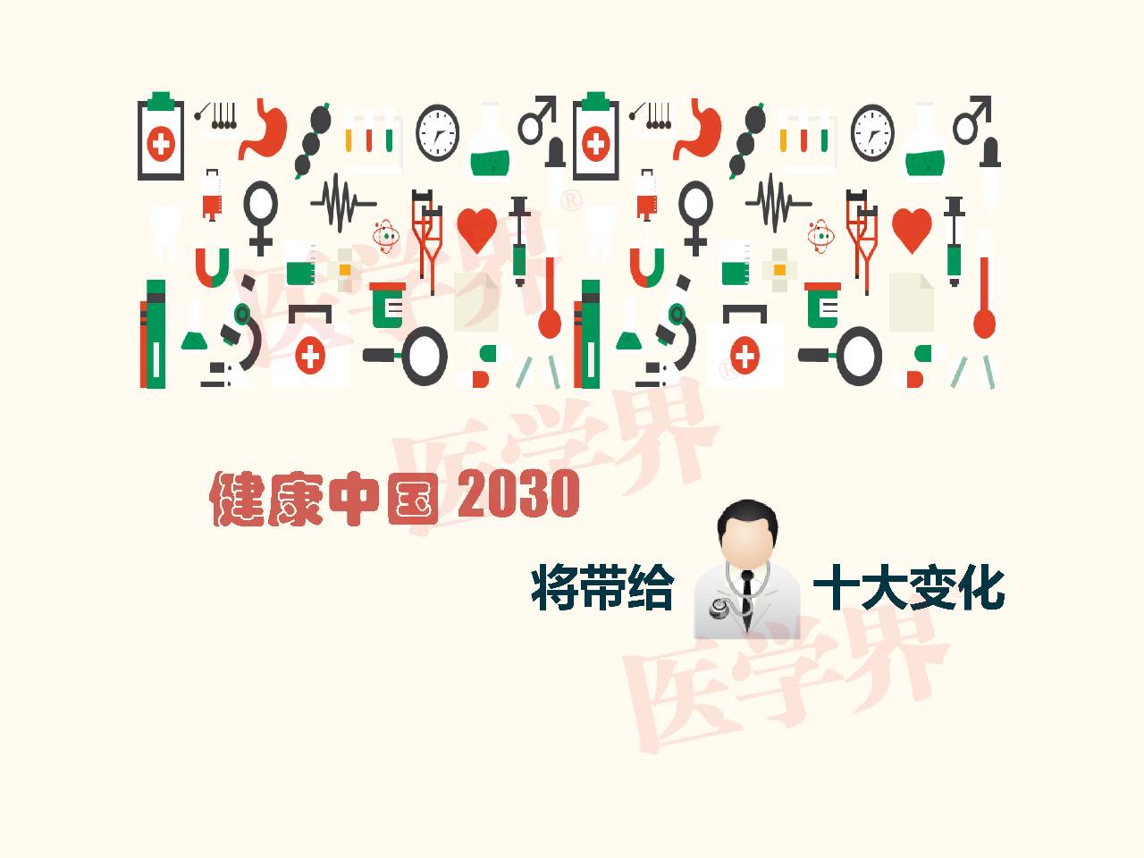 一图读懂 | 健康中国2030给医生带来十大变化