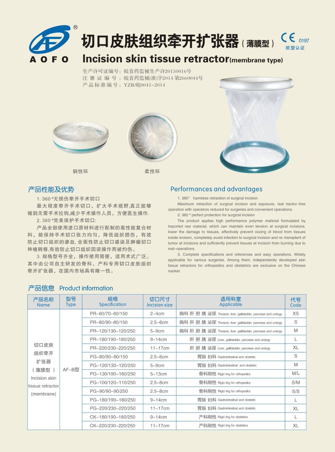 切口皮肤组织牵开扩张器（薄膜型）