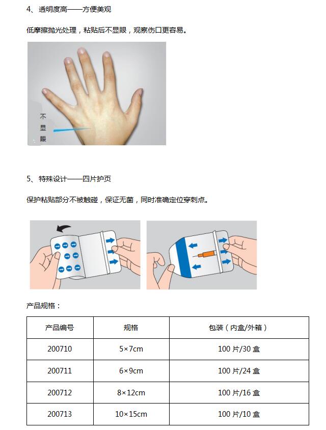 自粘性薄膜敷料