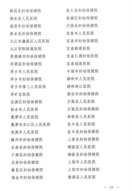 试点医院名单