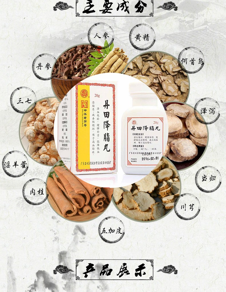 广东宏兴 丹田降脂丸 20g*10瓶